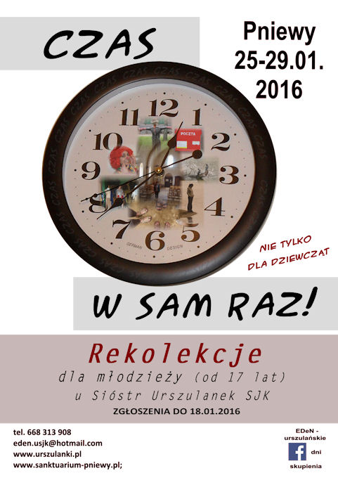 Pniewy 2016, Rekolekcje dla młodzieży