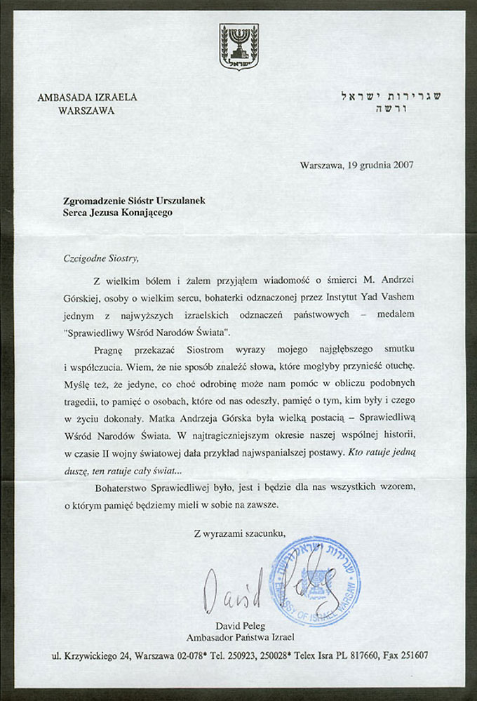 list kondolencyjny