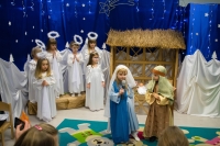 Jasełka i kolędowanie dzieci z przedszkola w Częstochowie