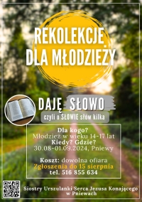 Rekolekcje dla młodzieży