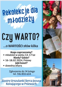 Rekolekcje dla młodzieży